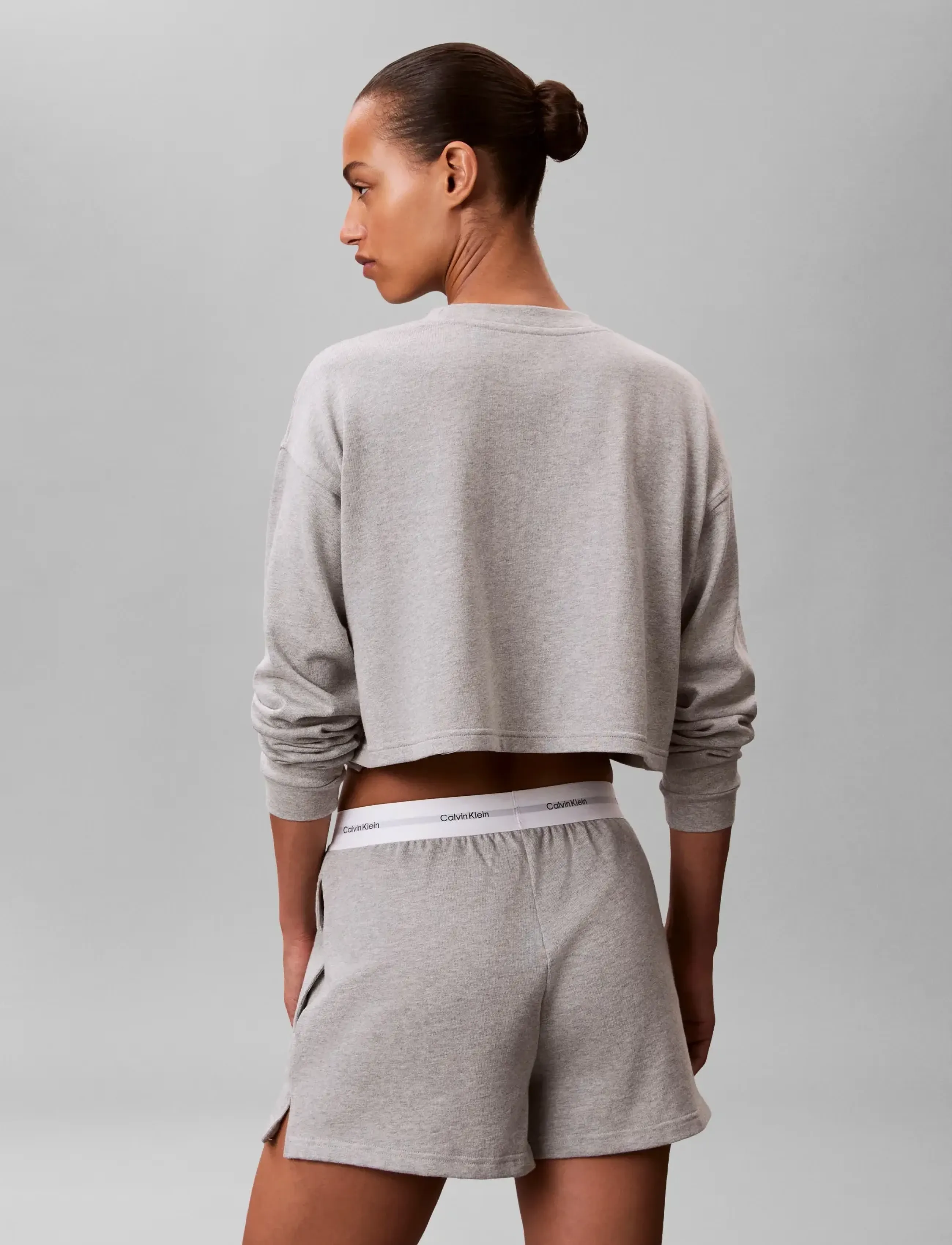 Calvin Klein - LOGO JERSEY SHORT - shorts - b10 grey heather - 2
