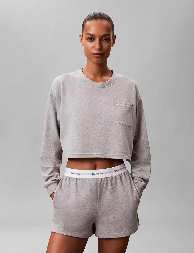 Calvin Klein - LOGO JERSEY SHORT - shorts - b10 grey heather - 3