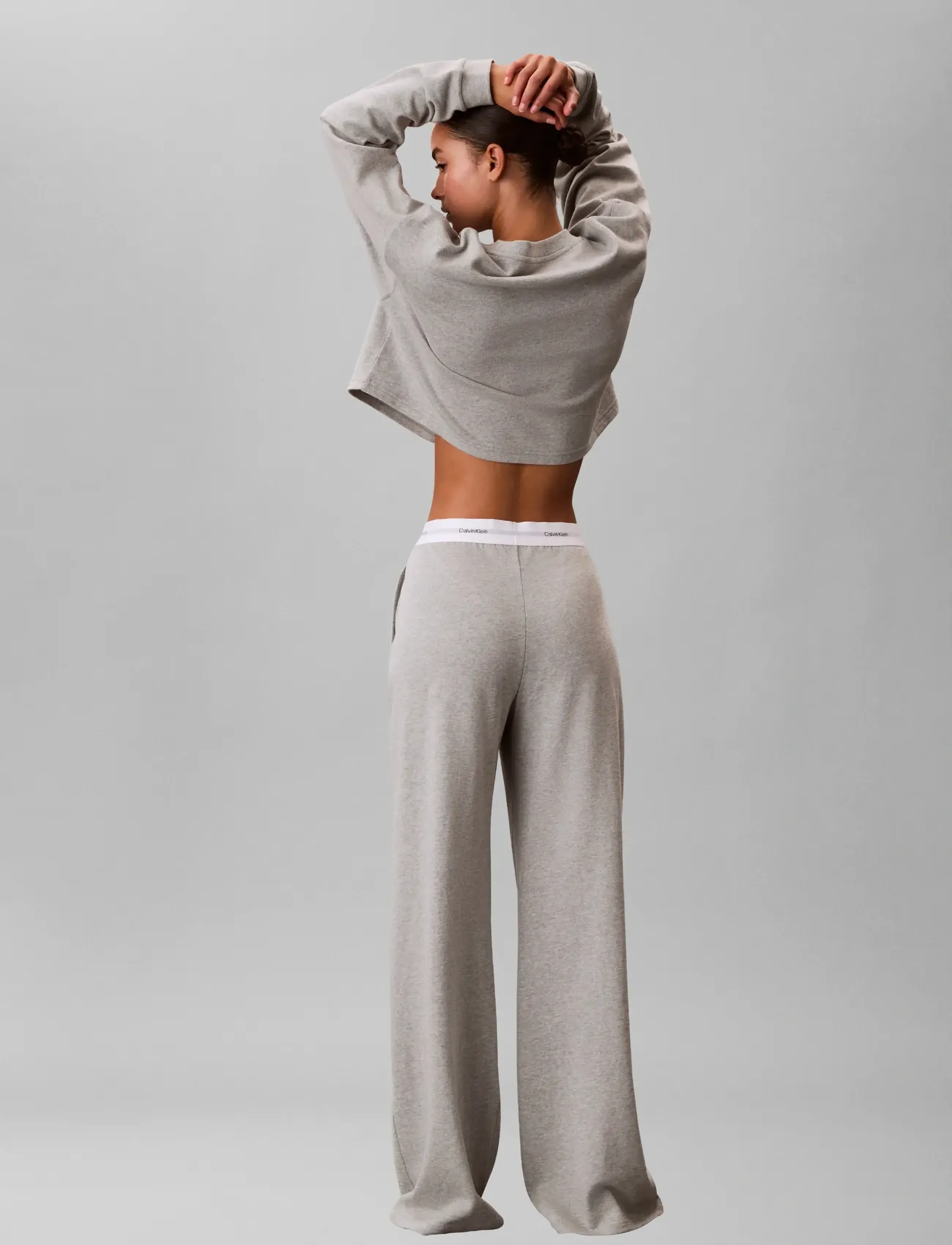 Calvin Klein - LOGO JERSEY PANT - natbukser - b10 grey heather - 2