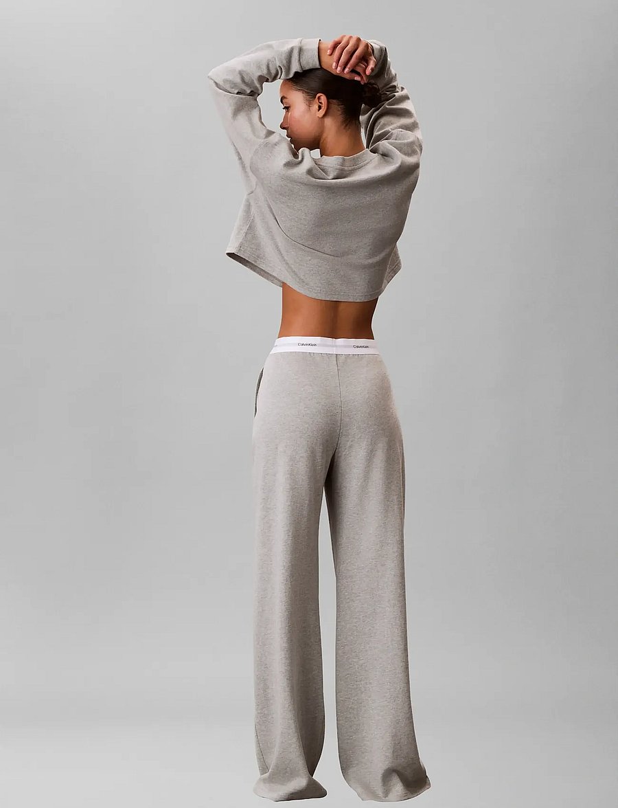 Calvin Klein - LOGO JERSEY PANT - pyjamahose - b10 grey heather - 2