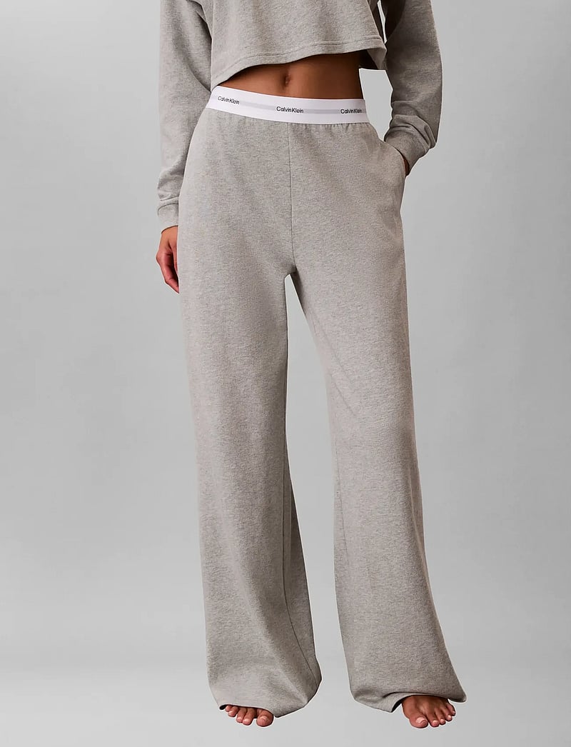 Calvin Klein - LOGO JERSEY PANT - náttbuxur - b10 grey heather - 3