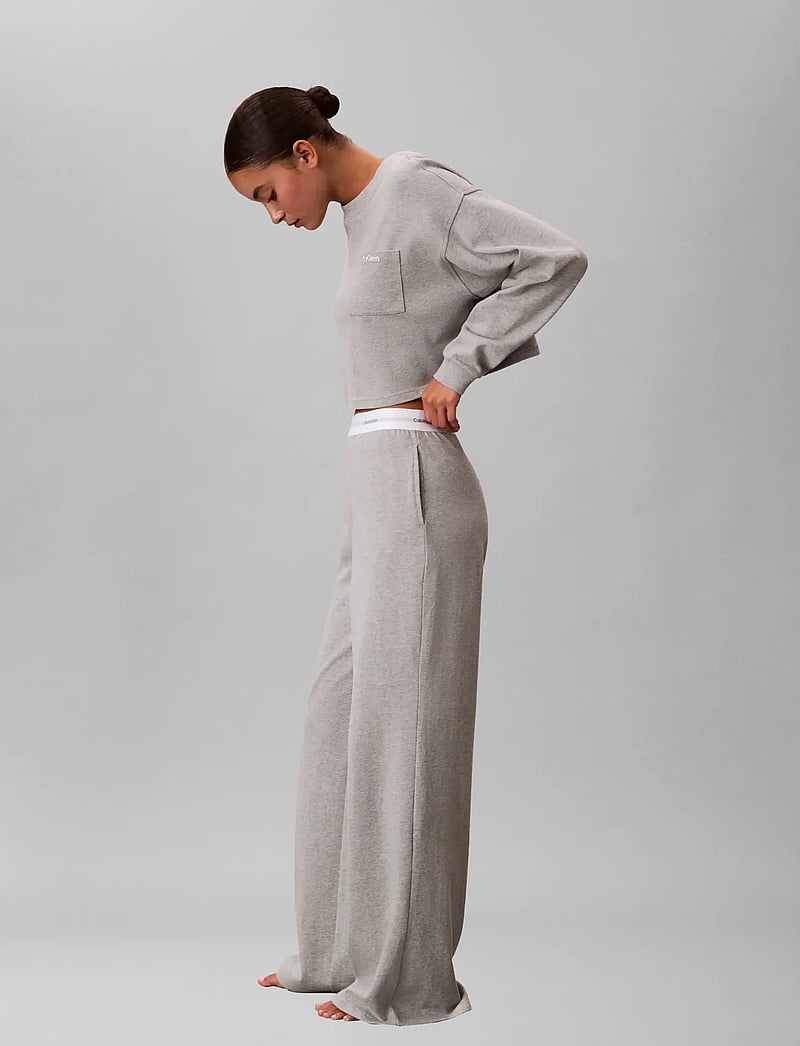 Calvin Klein - LOGO JERSEY PANT - náttbuxur - b10 grey heather - 5