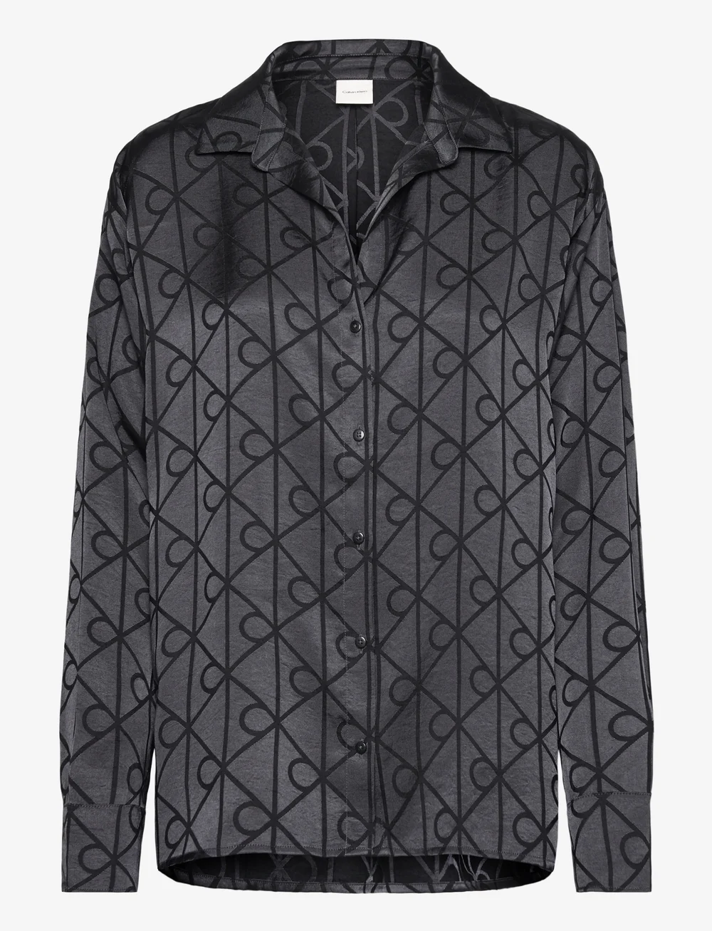 Calvin Klein - RELAXED AOP SHIRT - oberteile - 19519 giga satin shine emblem+black - 0