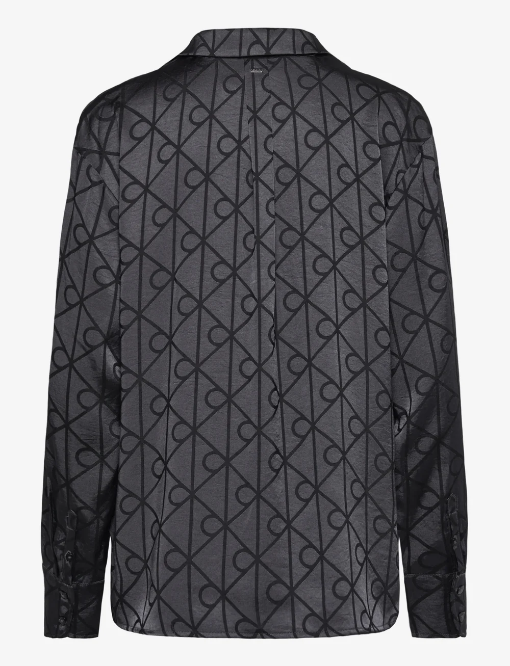 Calvin Klein - RELAXED AOP SHIRT - oberteile - 19519 giga satin shine emblem+black - 1