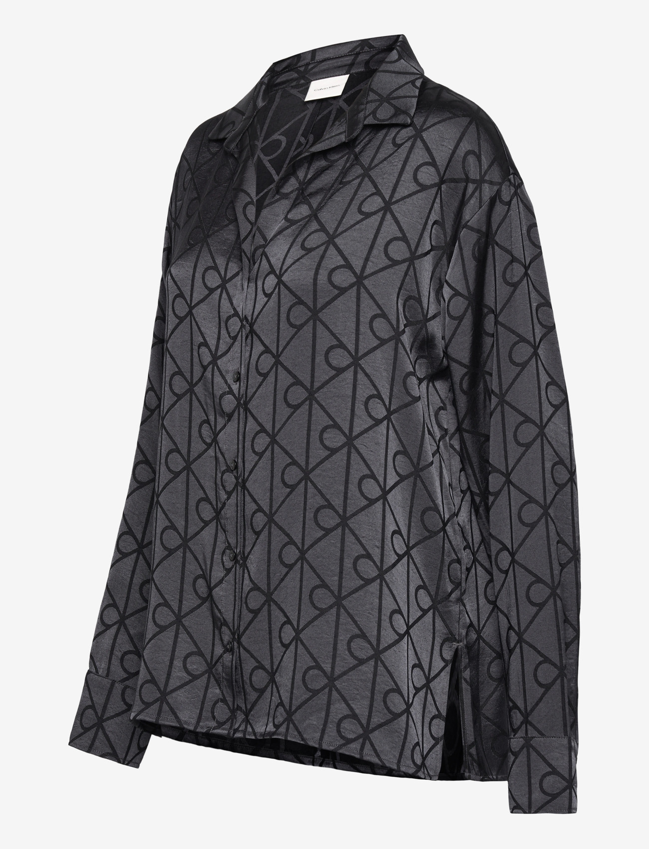 Calvin Klein - RELAXED AOP SHIRT - overdele - 19519 giga satin shine emblem+black - 2