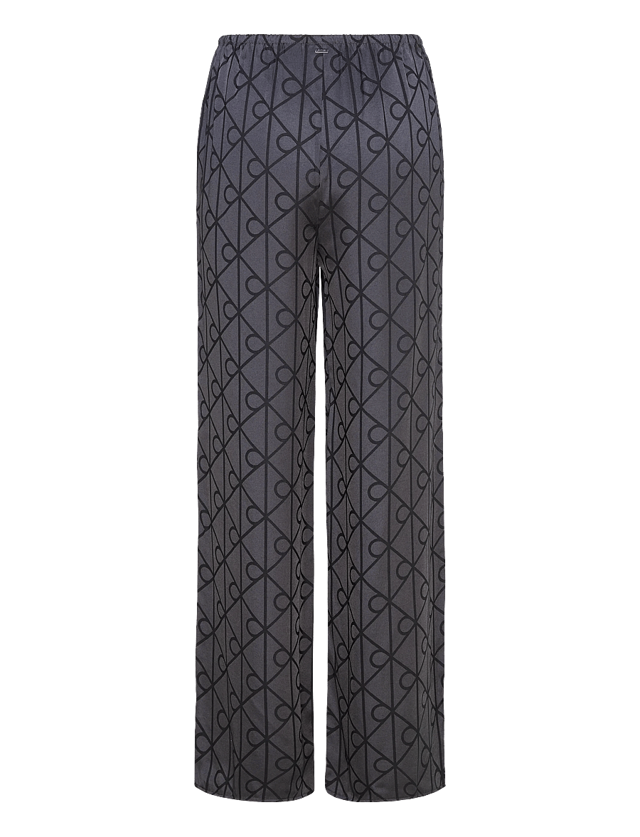 Calvin Klein - AOP PANT - natbukser - 19519 giga satin shine emblem+black - 1