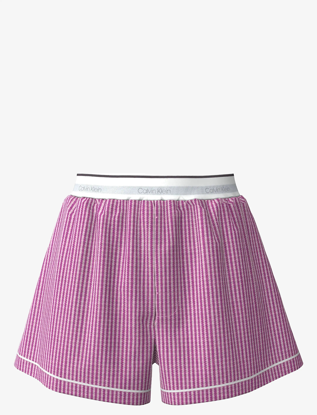Calvin Klein - V DAY POPLIN SHORT - shorts - 19471 trail stripe+pink essence - 0