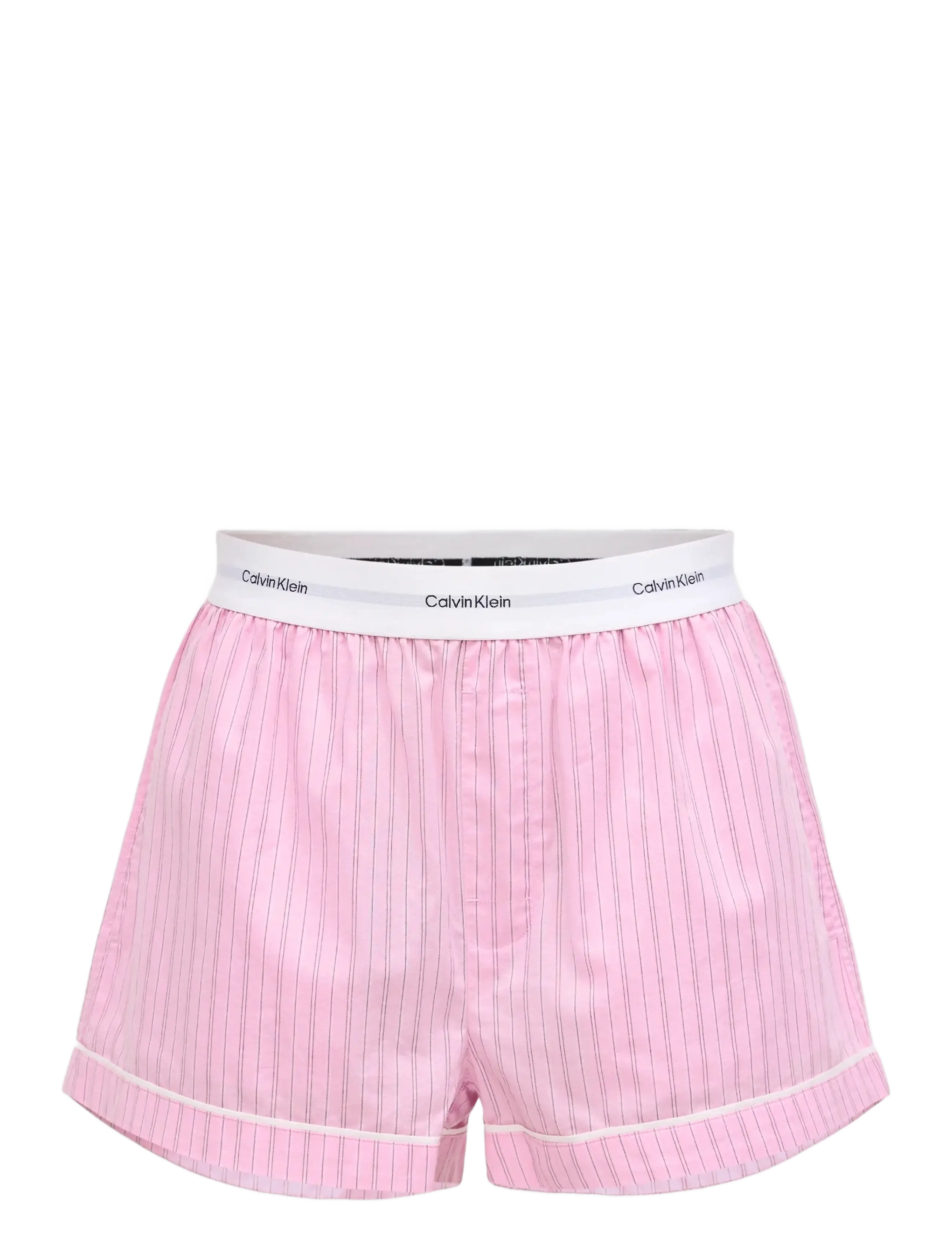 Calvin Klein V DAY POPLIN SHORT - Lingerie - 19471 TRAIL STRIPE+PINK ESSENCE / pink/rose