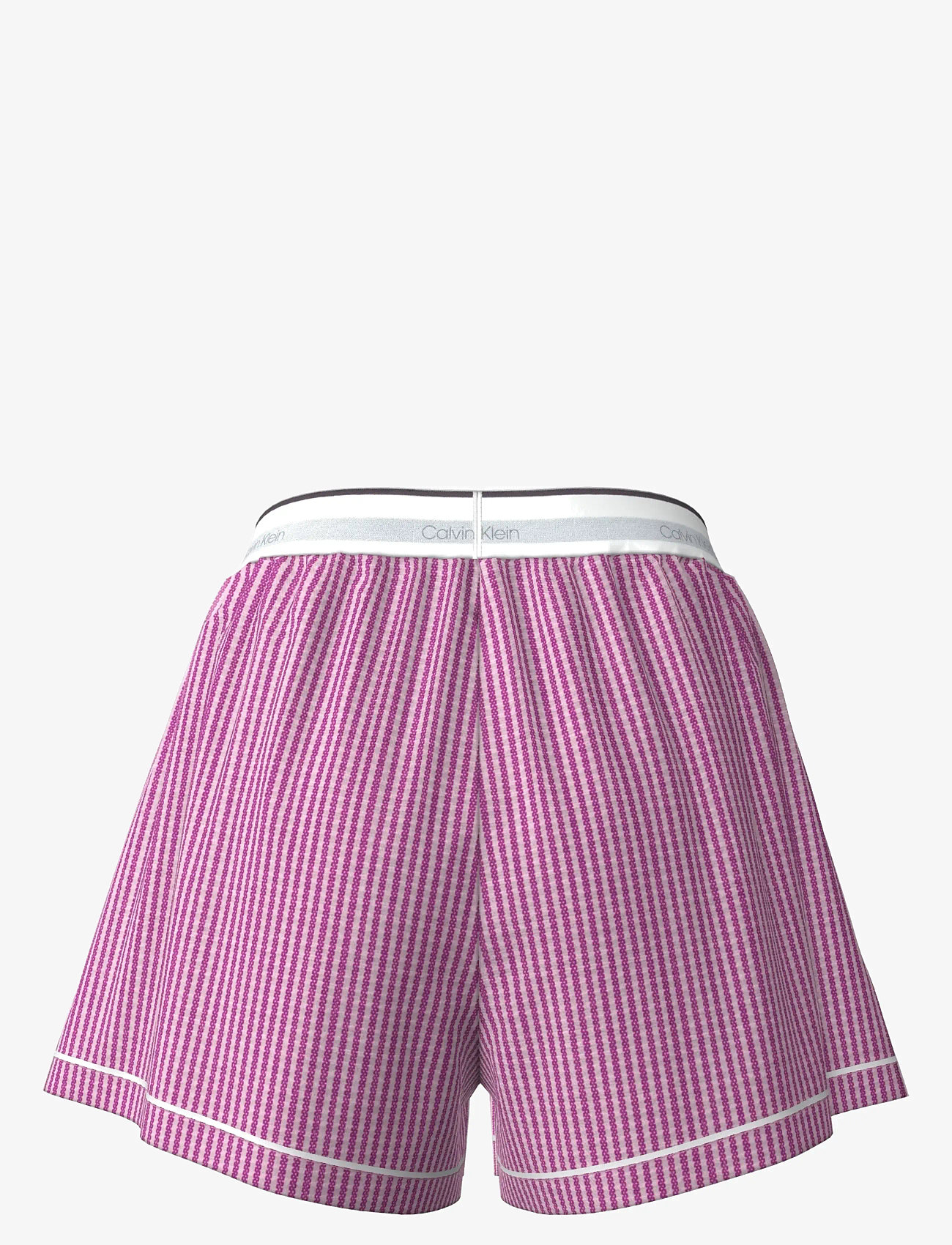 Calvin Klein - V DAY POPLIN SHORT - shorts - 19471 trail stripe+pink essence - 1