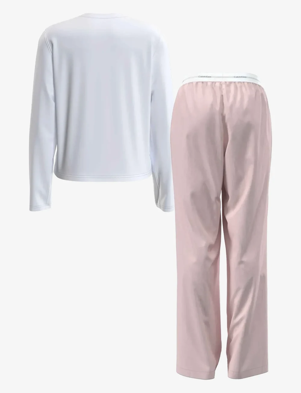 Calvin Klein - LS PANT SET - pyjamas - classic white w potpourri - 1