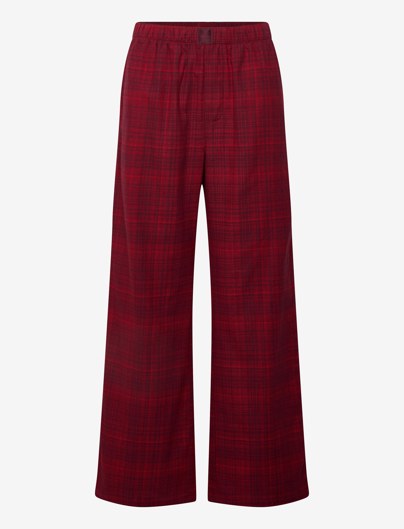 Calvin Klein - LS TEE FLANNEL PANT SET - christmas pyjamas - zinfandel w zinfandel jotted madras - 2