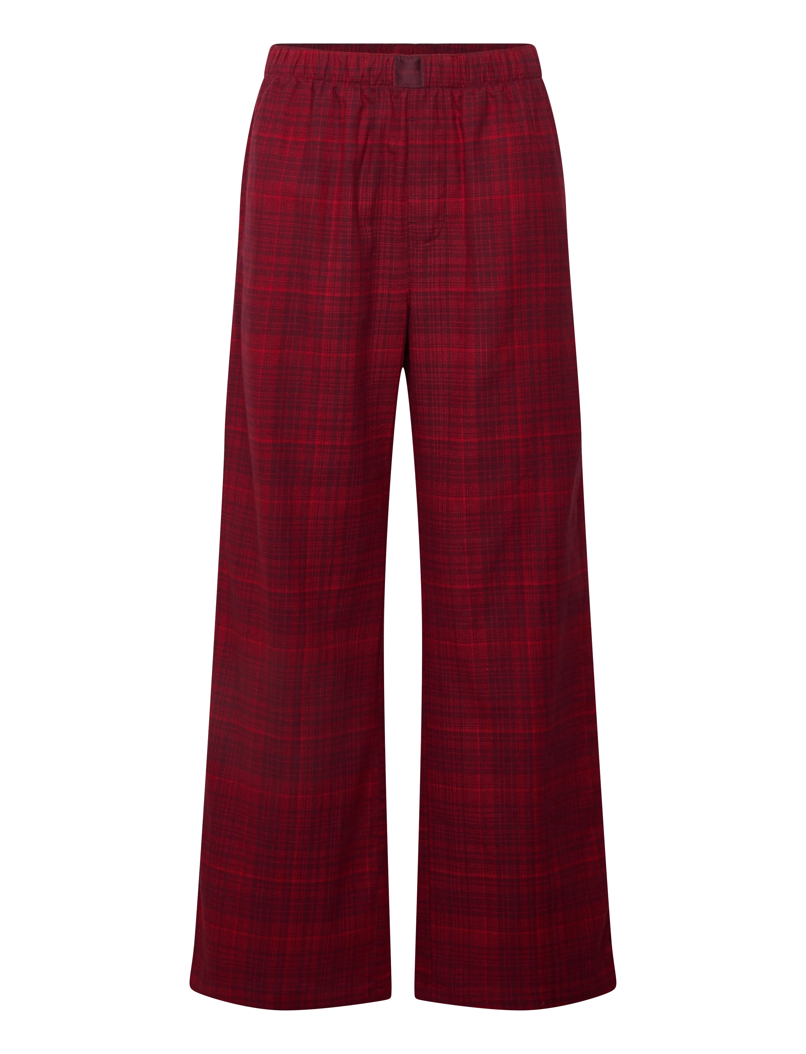 Calvin Klein - LS TEE FLANNEL PANT SET - pyjamas - zinfandel w zinfandel jotted madras - 2