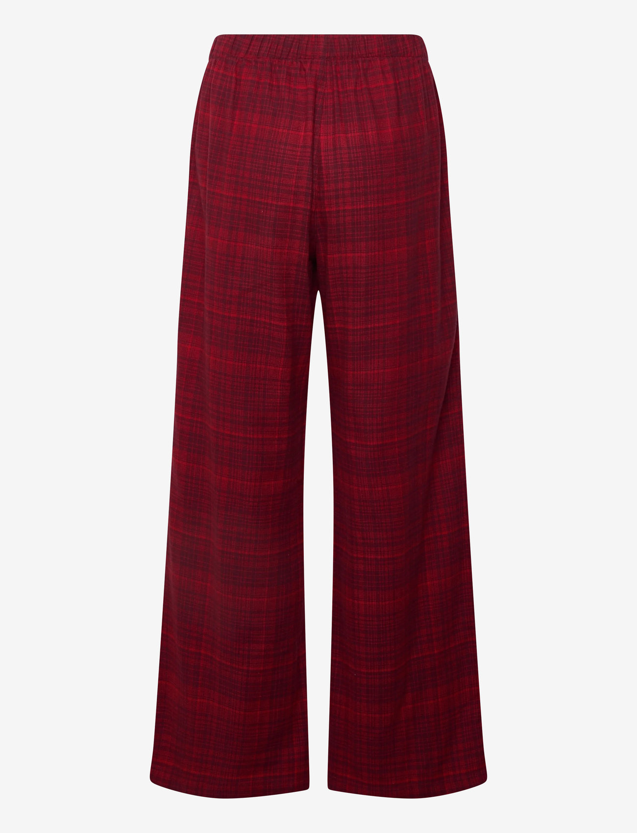 Calvin Klein - LS TEE FLANNEL PANT SET - christmas pyjamas - zinfandel w zinfandel jotted madras - 3