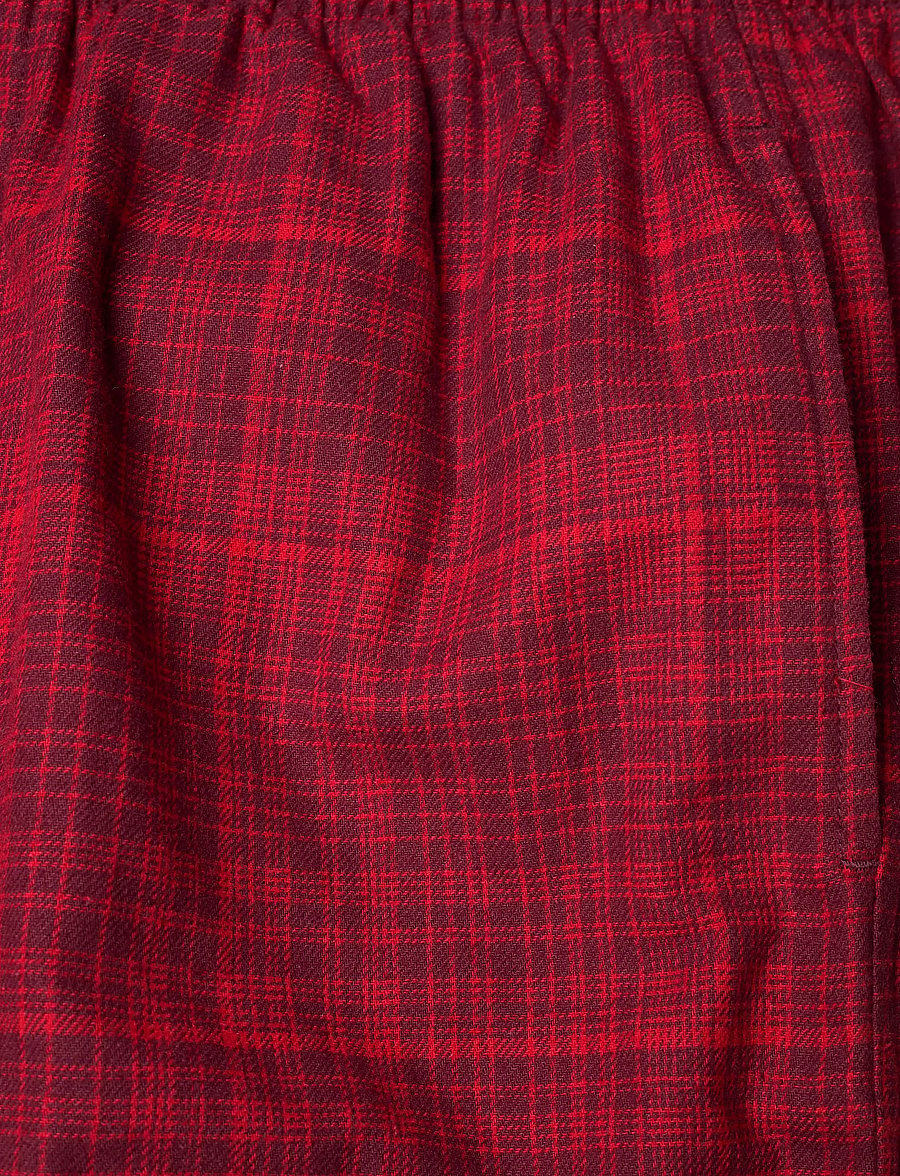 Calvin Klein - LS TEE FLANNEL PANT SET - pyjamas - zinfandel w zinfandel jotted madras - 5