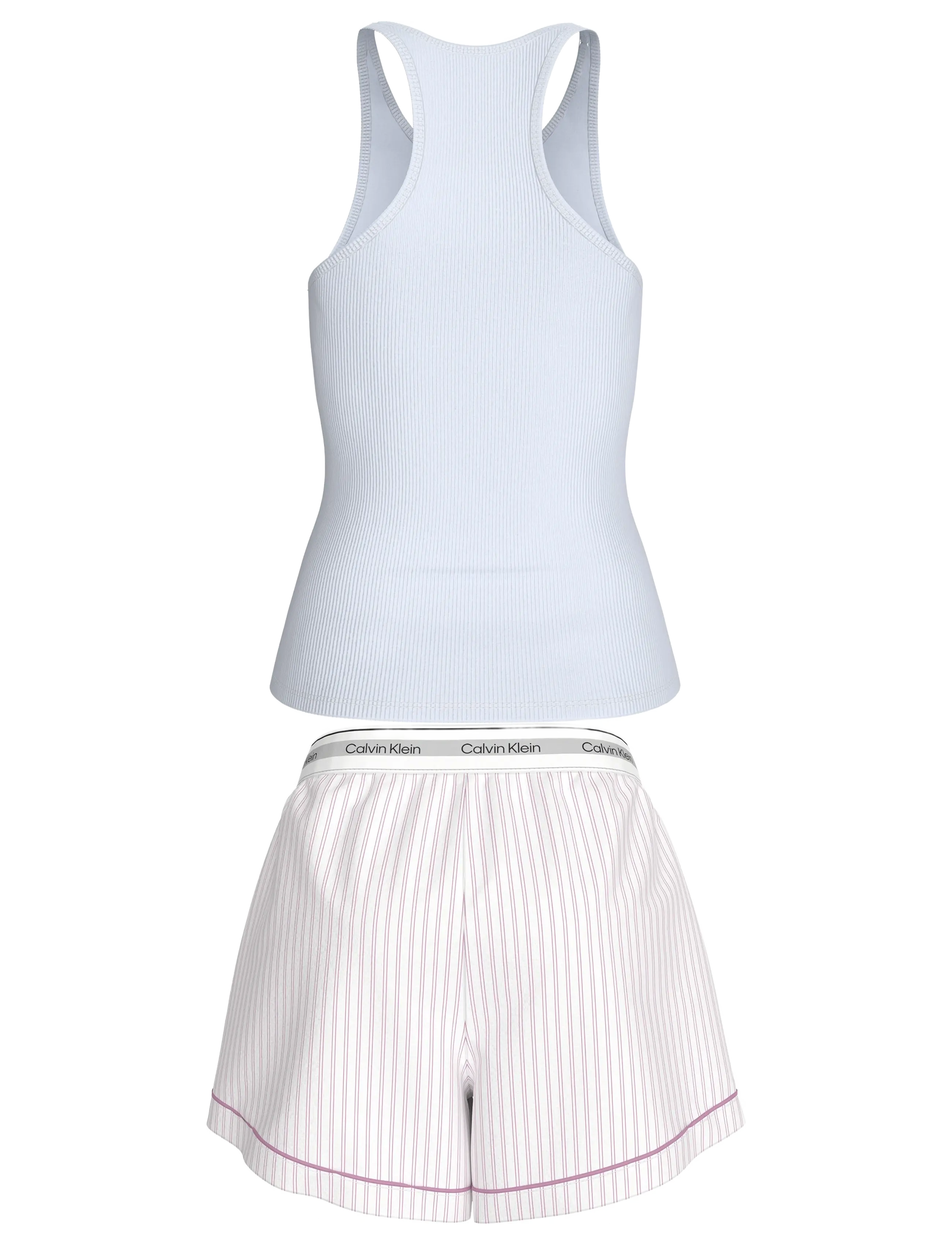 Calvin Klein - V DAY TANK SHORT SET - classic wht  w echo stripe classic - 1