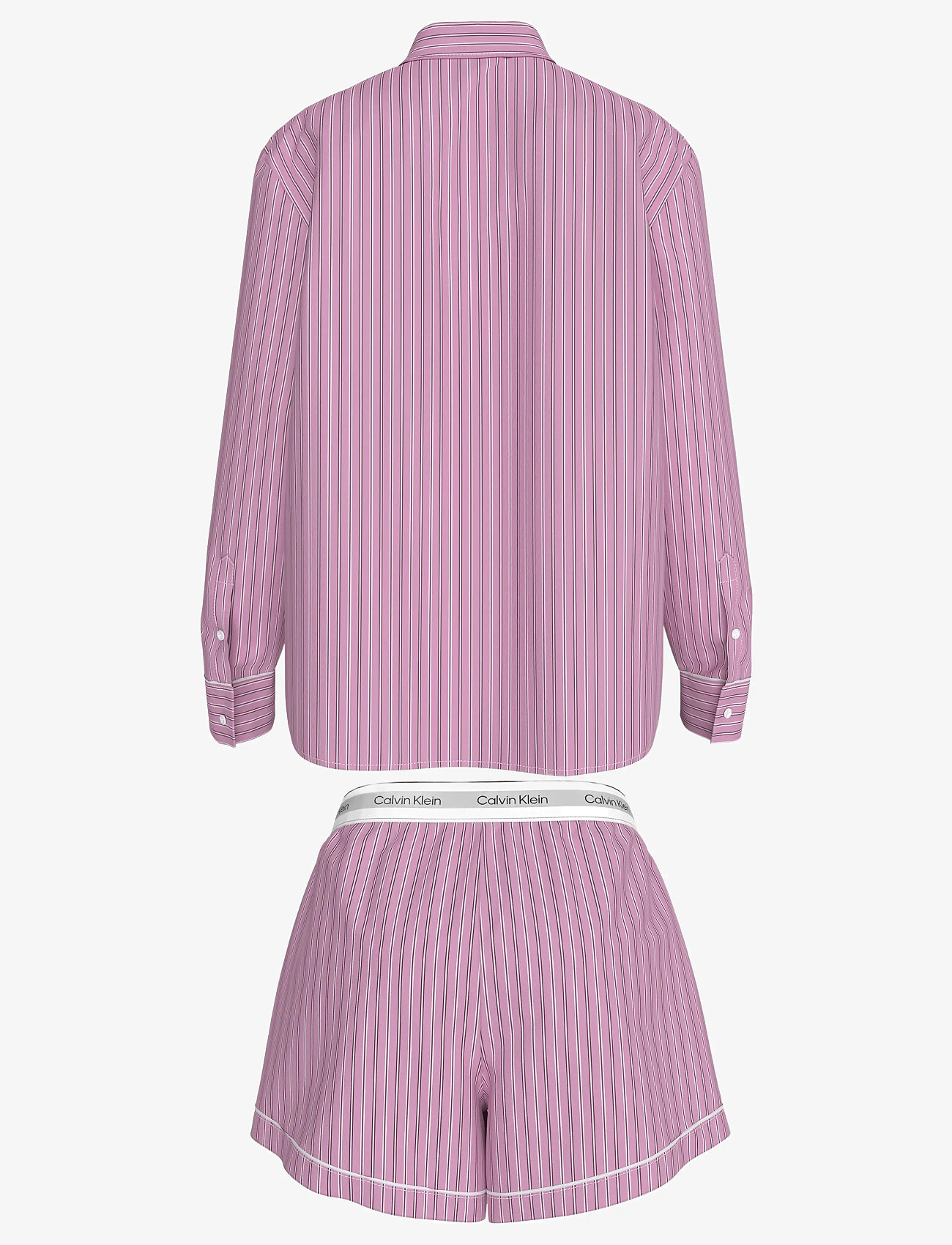 Calvin Klein - V DAY POPLIN SET - pyjamas - 19471 trail stripe+pink essence - 1