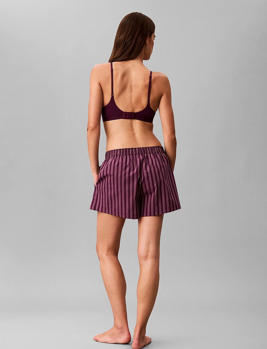 Calvin Klein - COVERED WB POPLIN SHORT - shorts - bespoke stripe+dark purple - 2