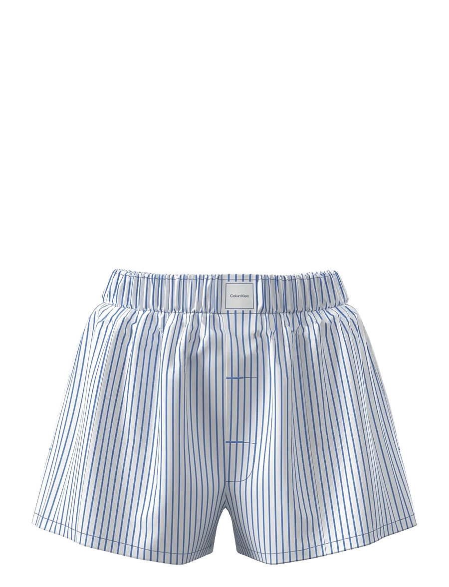 Calvin Klein - COVERED WB POPLIN SHORT - shorts - sera stripe blue descent - 1