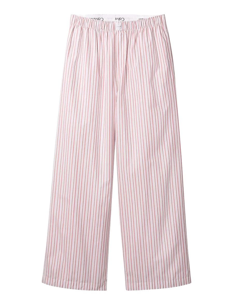 Calvin Klein - COVERED WB POPLIN PANT" - pyjamahosen - aurora stripe peach bliss - 1