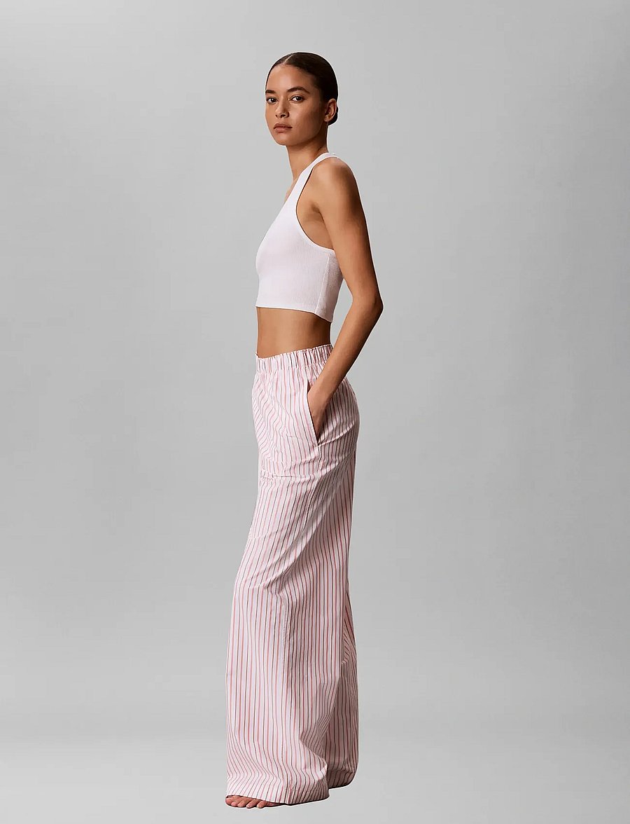 Calvin Klein - COVERED WB POPLIN PANT" - pyjamahosen - aurora stripe peach bliss - 5