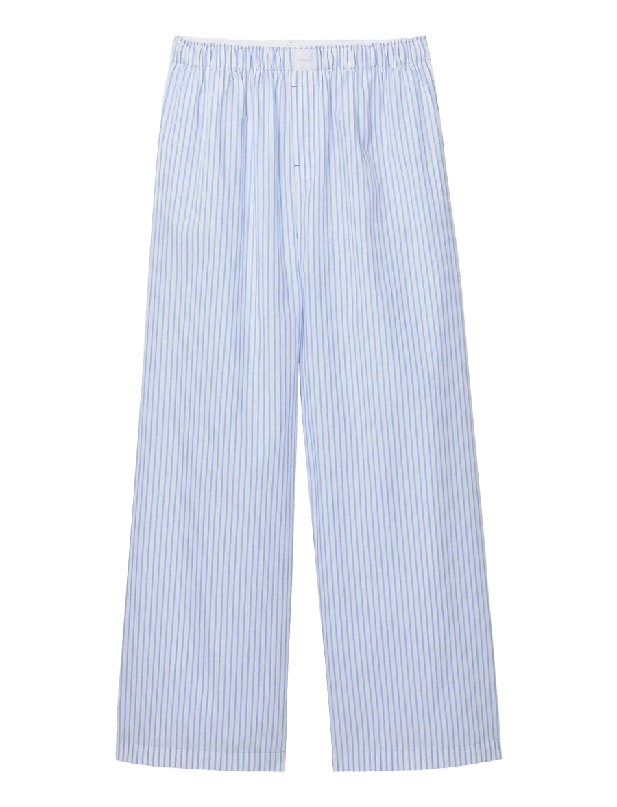 Calvin Klein - COVERED WB POPLIN PANT" - bas de pyjama - sera stripe blue descent - 1