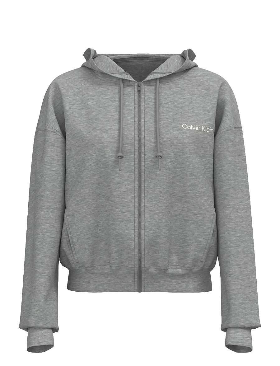 Calvin Klein - FULL ZIP SWEAT HOODIE - kapuzenpullover - grey heather - 1