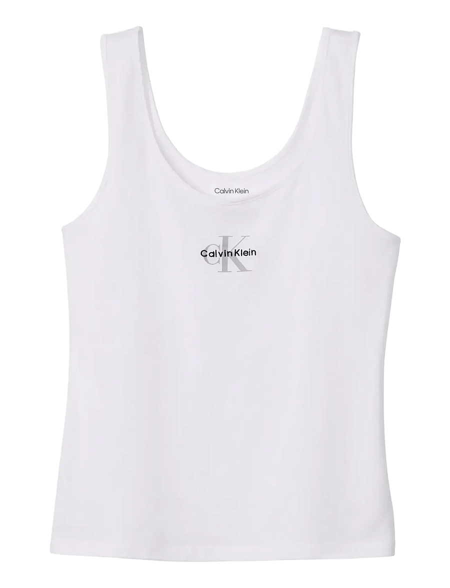 Calvin Klein - CK GRAPHIC TANK - linnen - classic white - 1