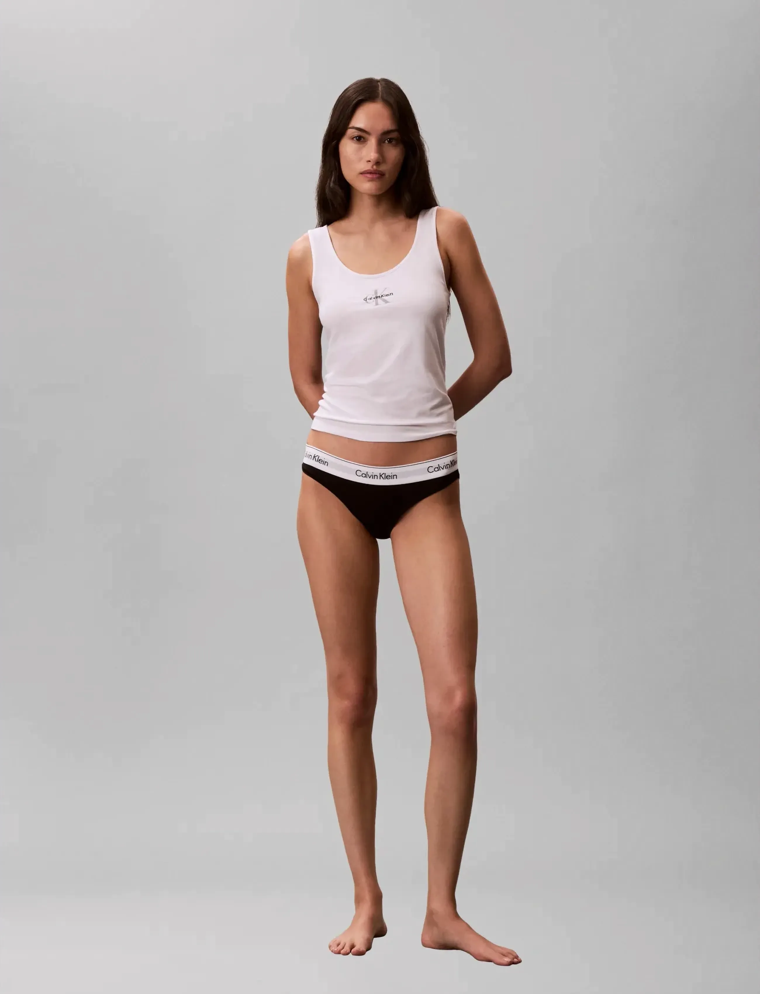 Calvin Klein CK GRAPHIC TANK - T-shirts & Toppar - CLASSIC WHITE / white