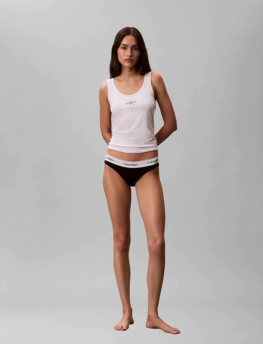 Calvin Klein - CK GRAPHIC TANK - linnen - classic white - 0