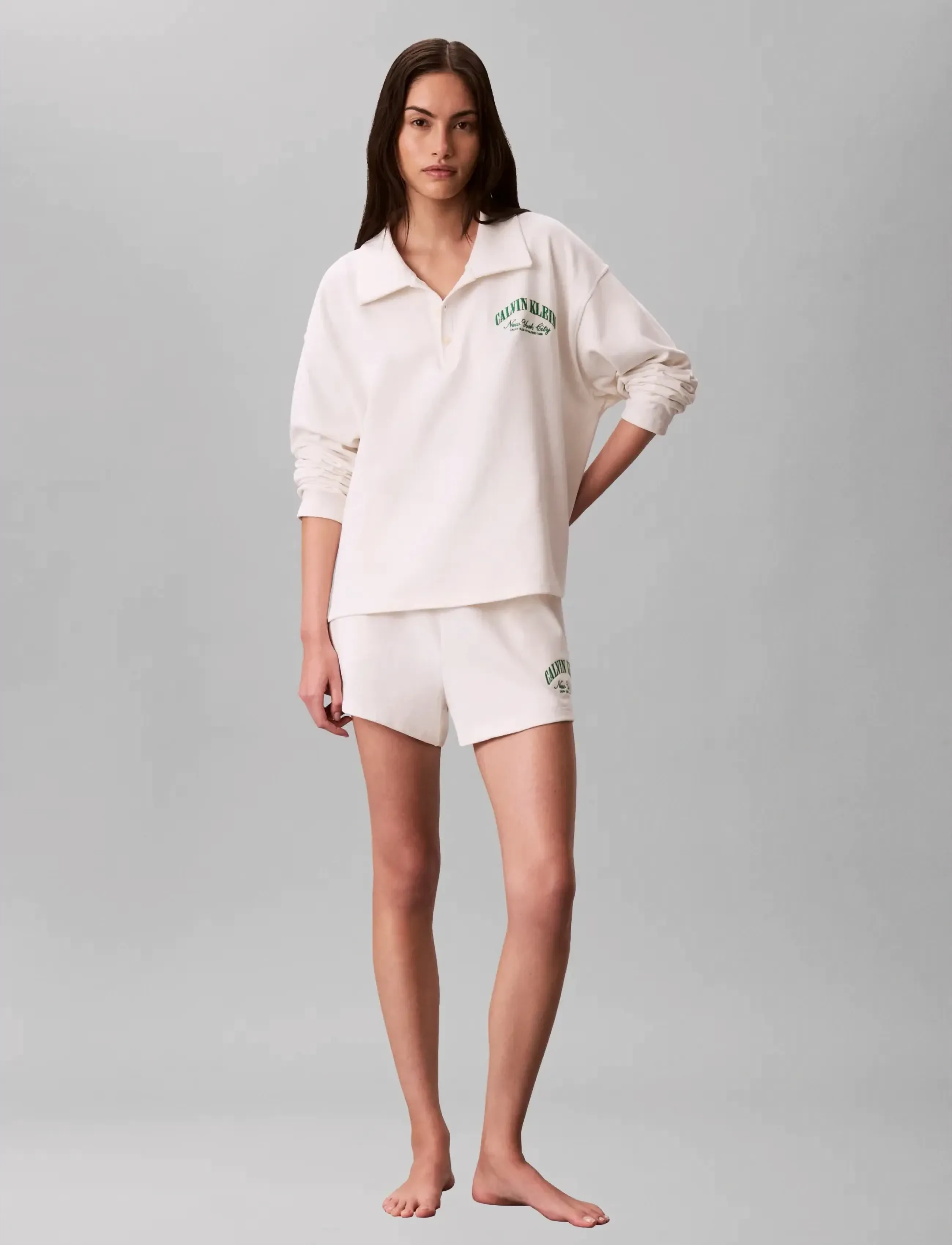 Calvin Klein Gx Jersey Short, XL, Shorts, Creme - Sweat Frauen