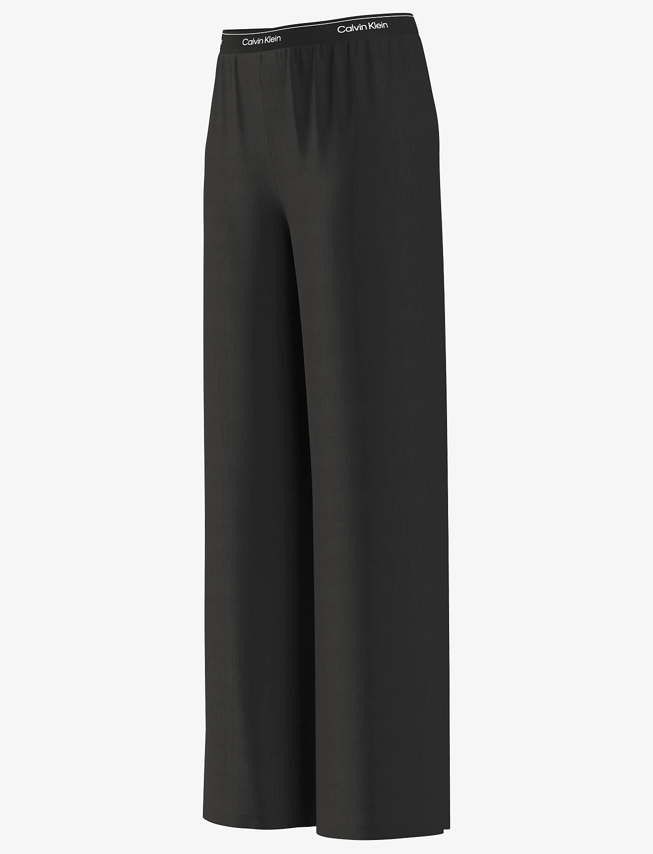 Calvin Klein - DROP NEEDLE WIDELEG PANT - pyjamasbyxor - black - 2