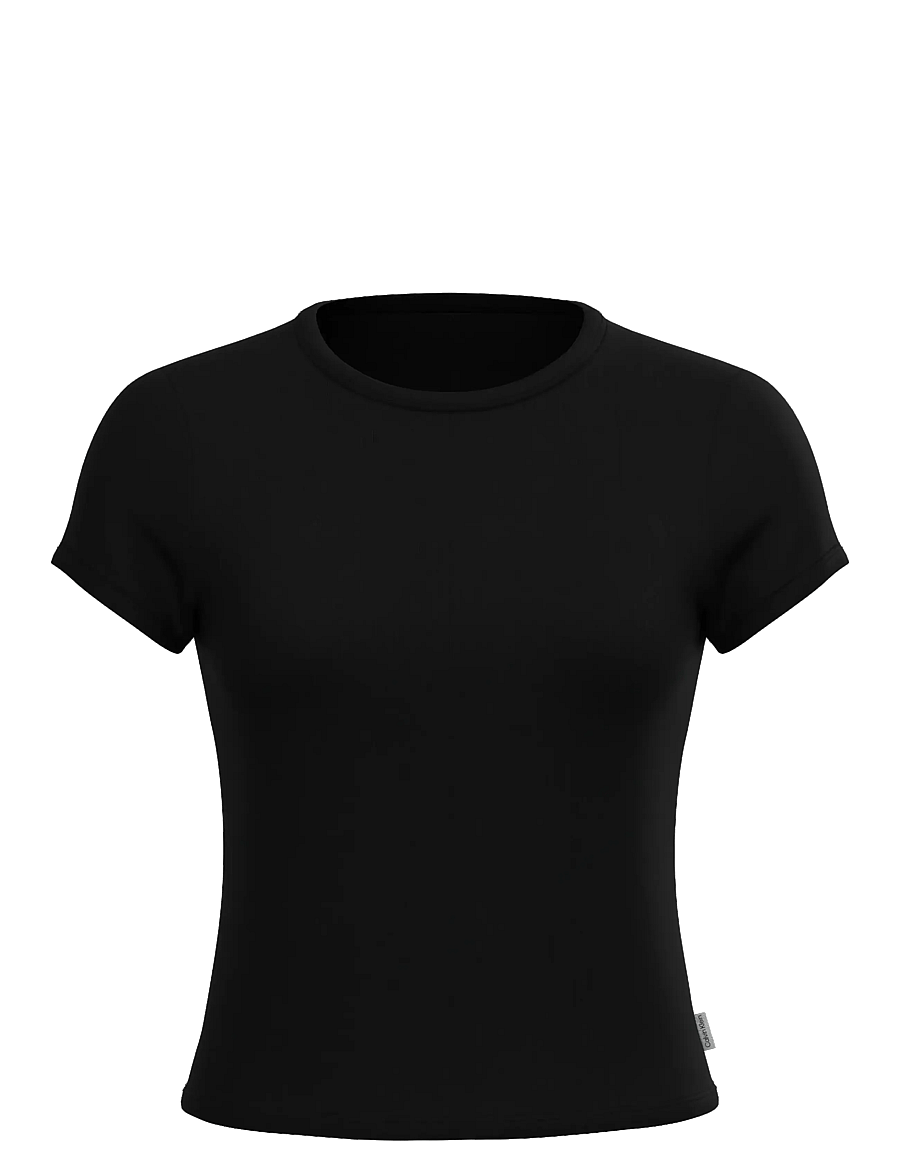 Calvin Klein - DROP NEEDLE BABY TEE - t-shirts - black - 0