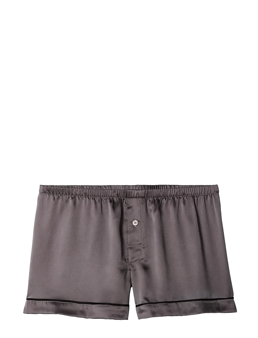 Calvin Klein - SATIN SHORT - pyjamasshorts - botanical brown - 1