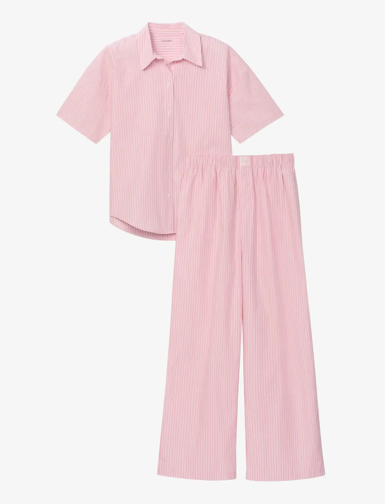 Calvin Klein - SS SHIRT PANT SET - pyjamas - sera stripe cradle pink - 1