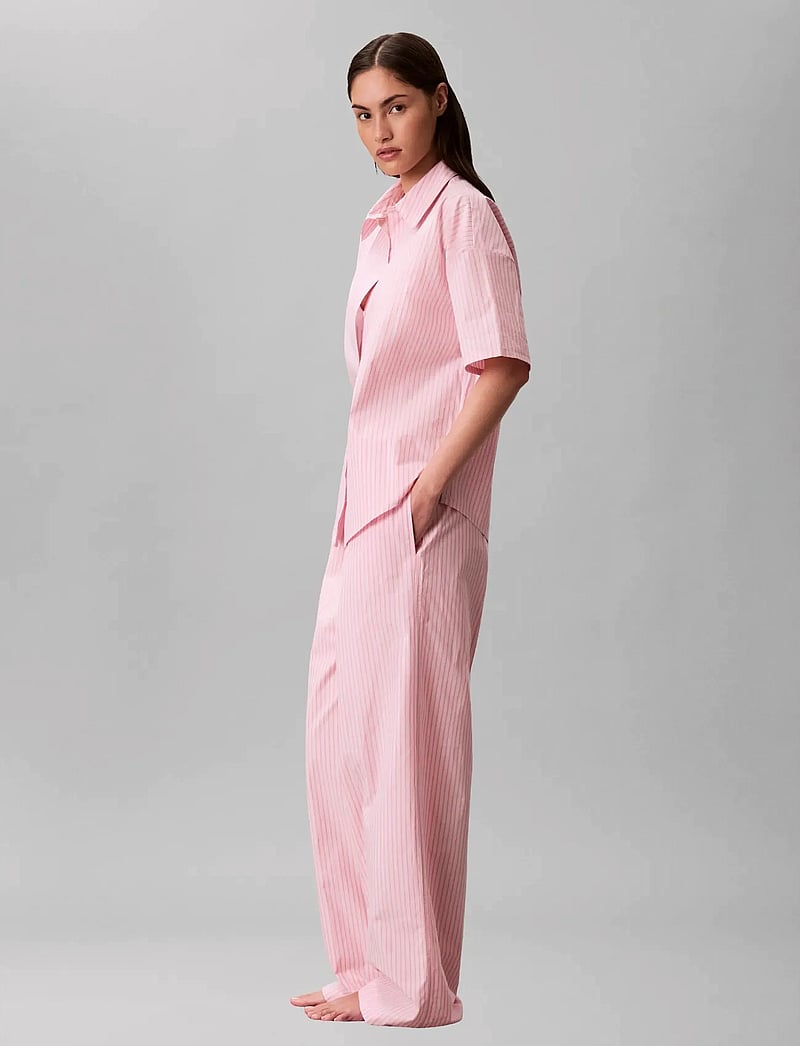 Calvin Klein - SS SHIRT PANT SET - pyjamas - sera stripe cradle pink - 5
