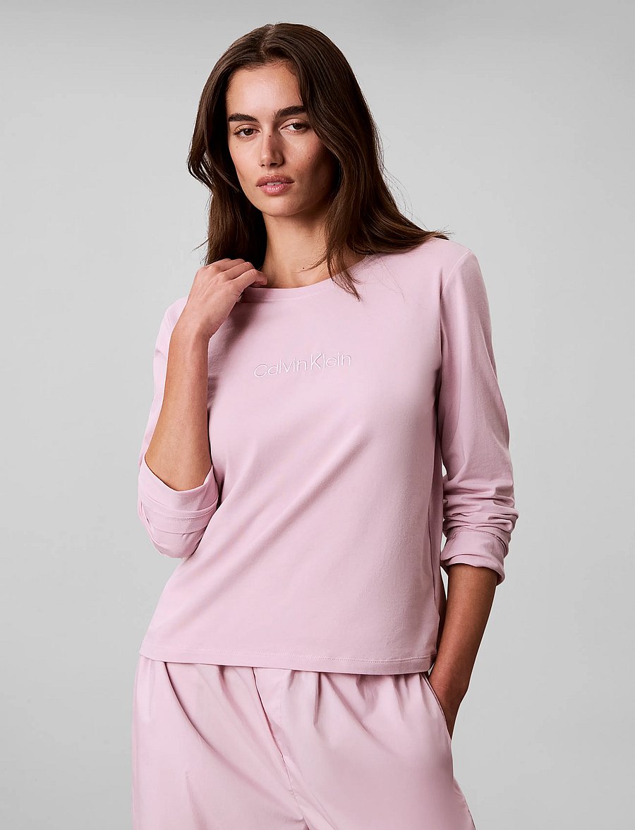 Calvin Klein - LS PANT SET - pyjamas - hawaii orchid - 0