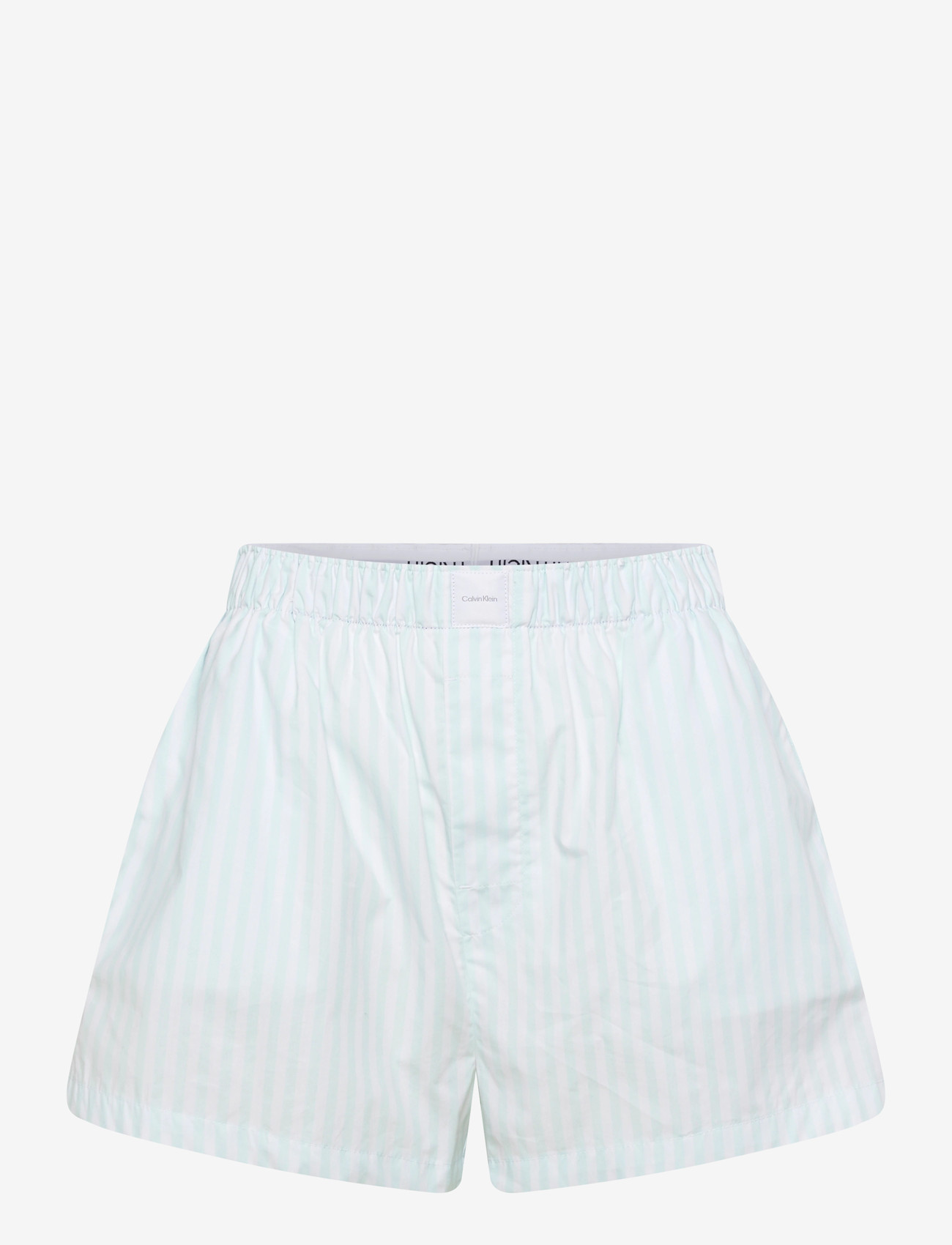 Calvin Klein - S/S SHIRT SHORT SET - pyjamas - penny stripe feel the mint - 2