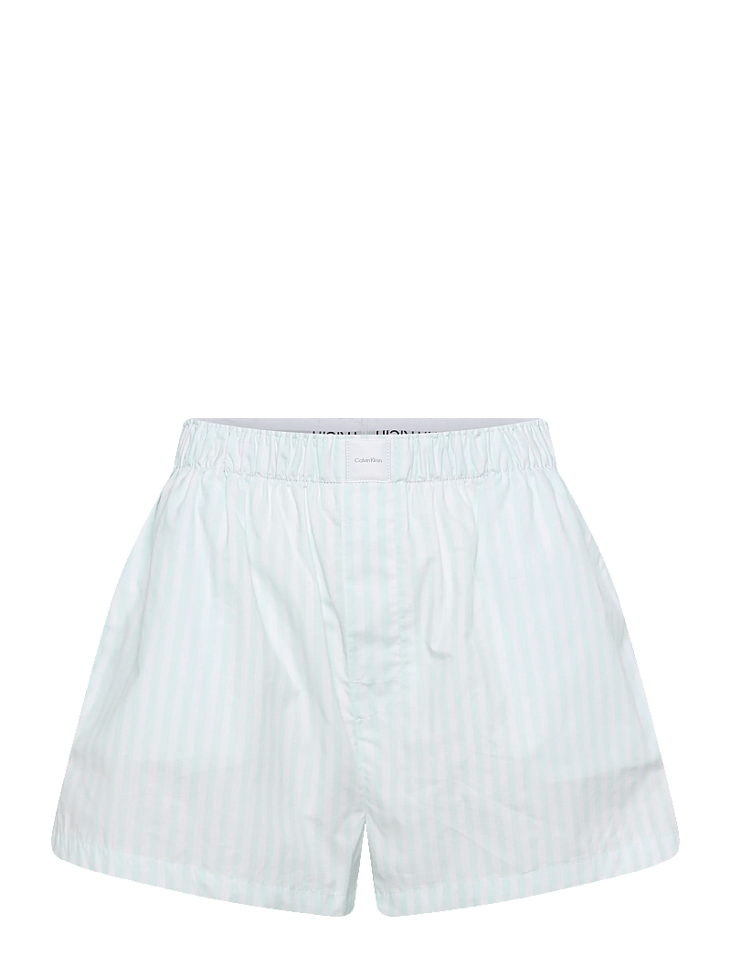 Calvin Klein - S/S SHIRT SHORT SET - pyjamas - penny stripe feel the mint - 2