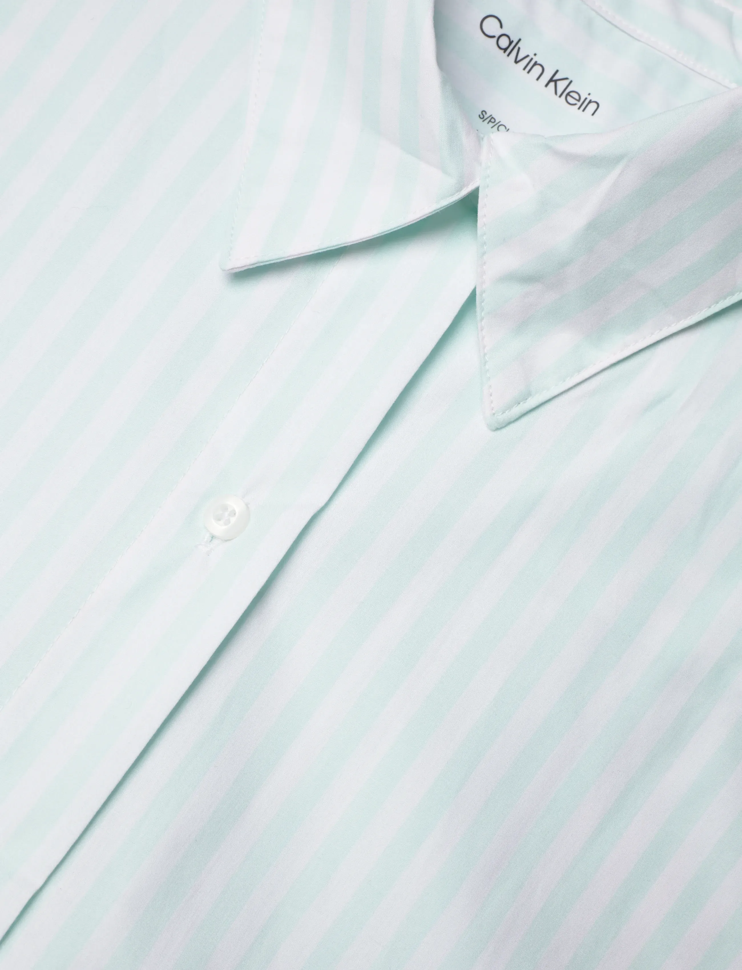 Calvin Klein - S/S SHIRT SHORT SET - pyjamas - penny stripe feel the mint - 4