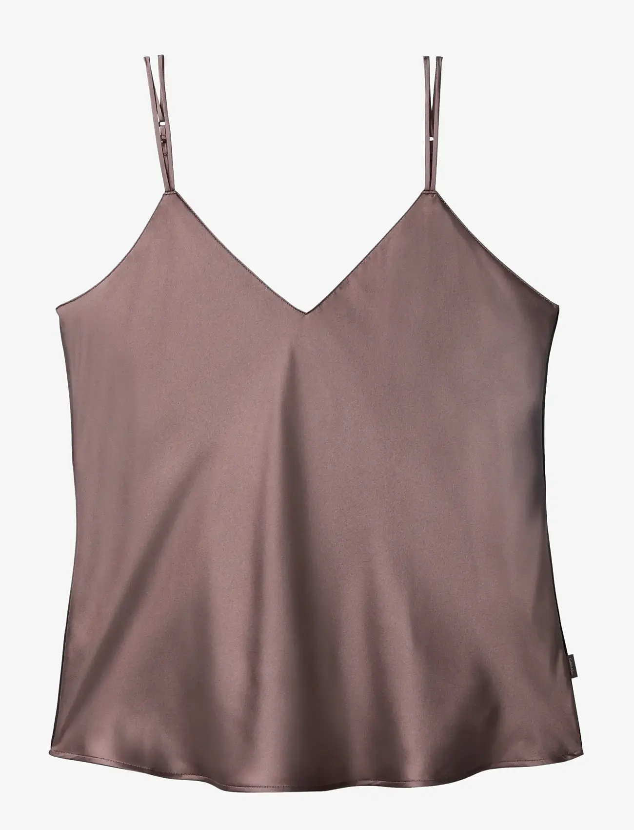 Calvin Klein - SATIN CAMI W PIPING - overdele - botanical brown - 1