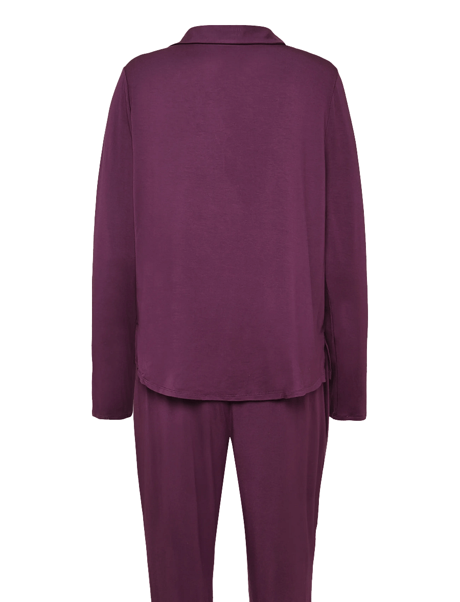 Calvin Klein - LS SHIRT SET - pyjamas - dark purple - 2