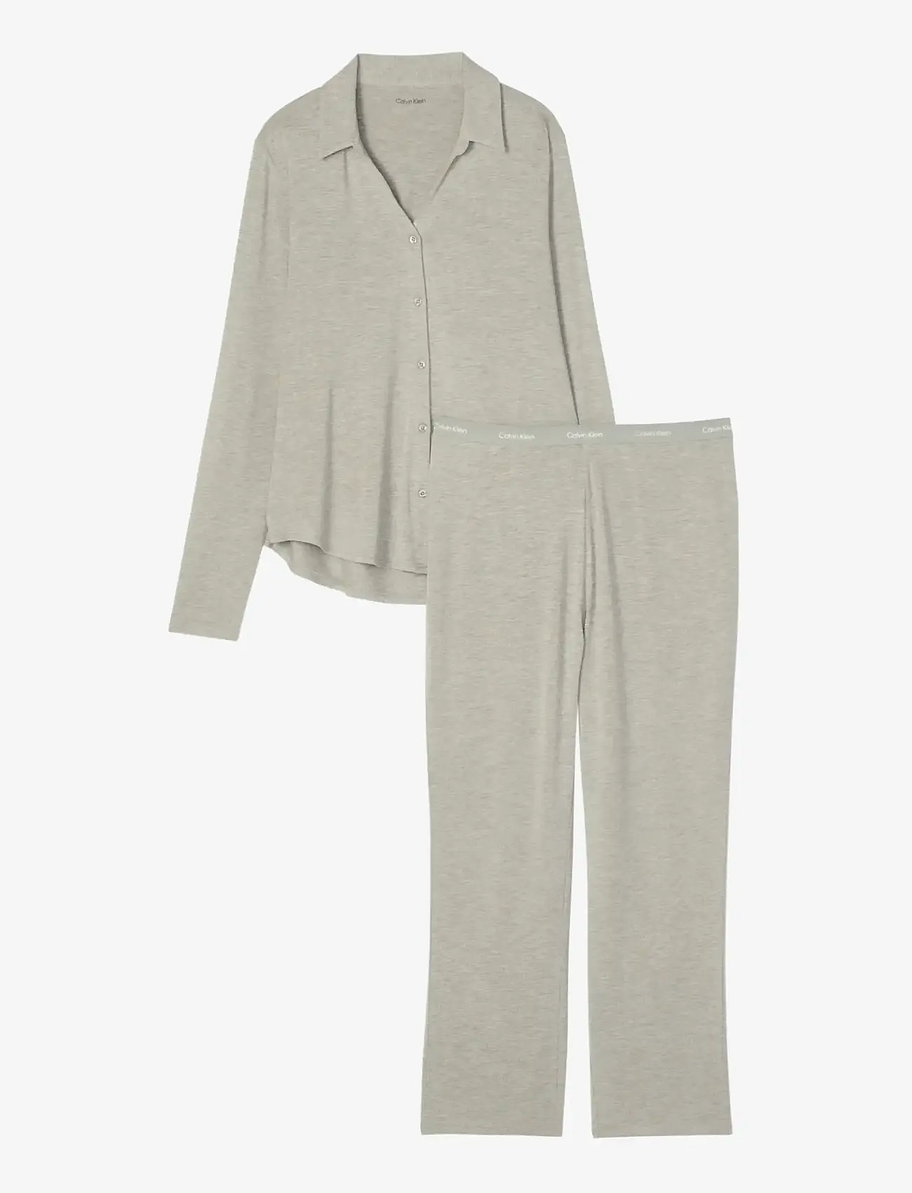 Calvin Klein - LS SHIRT SET - pyjamas - grey heather - 1