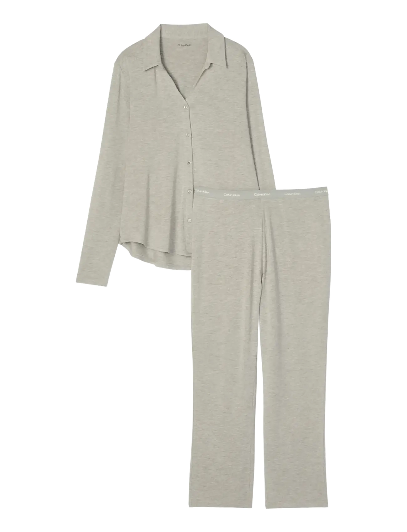 Calvin Klein LS SHIRT SET - Pyjamas - GREY HEATHER / grey