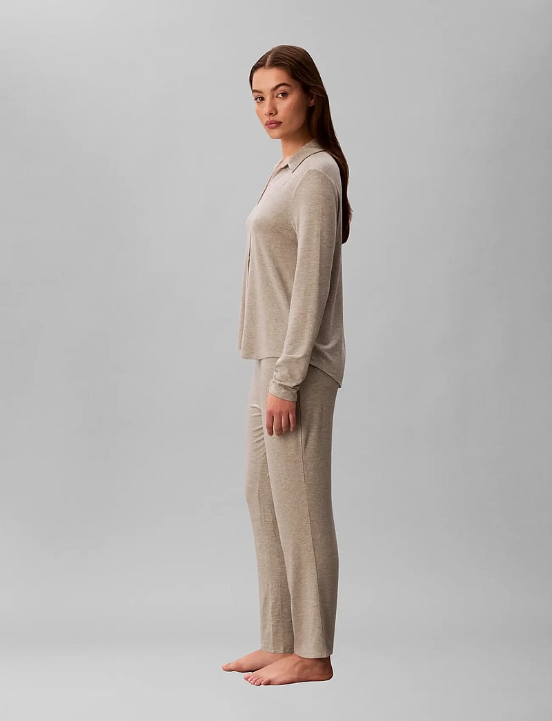 Calvin Klein - LS SHIRT SET - pyjamas - grey heather - 5