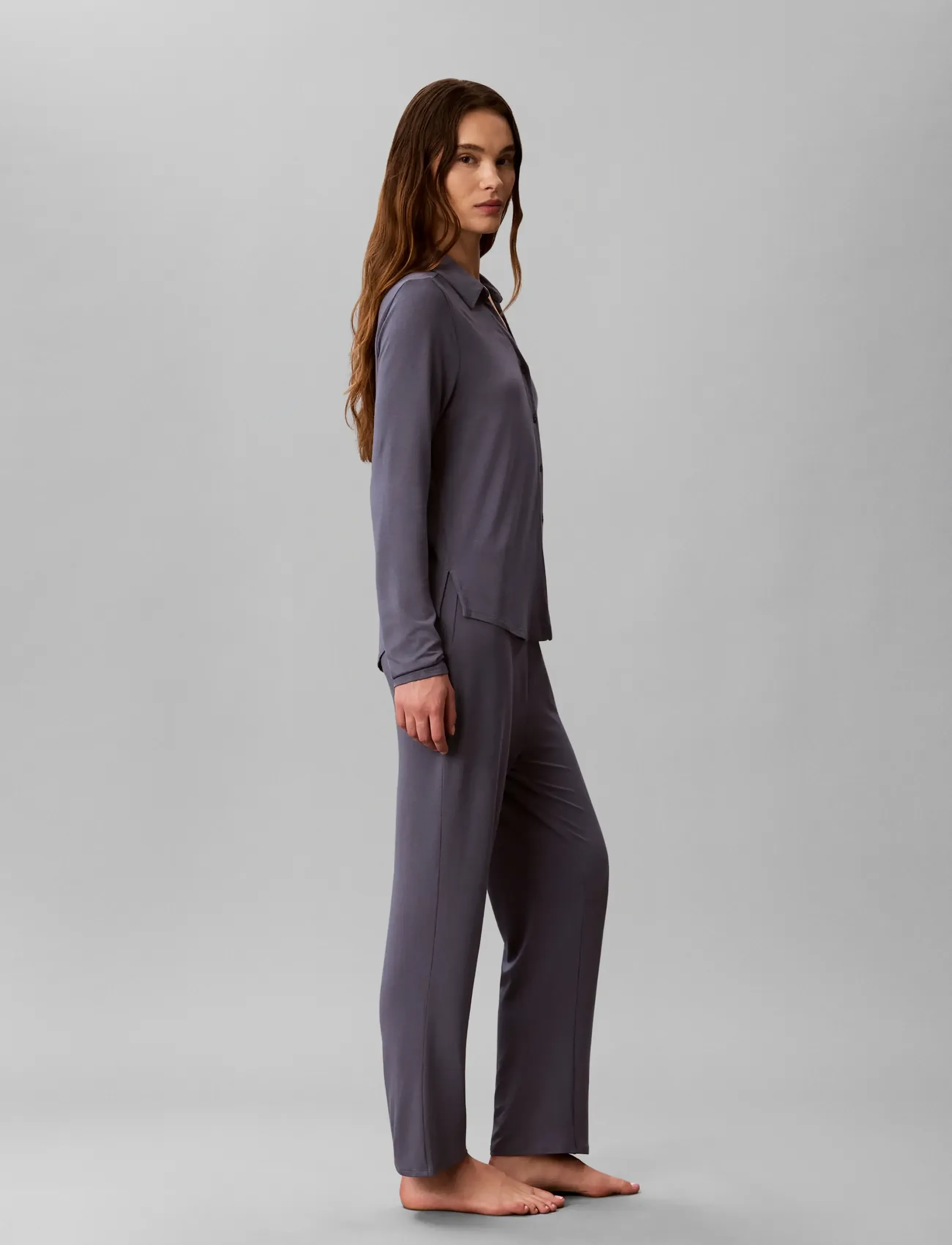 Calvin Klein - LS SHIRT SET - pidžaamad - grisaille - 4
