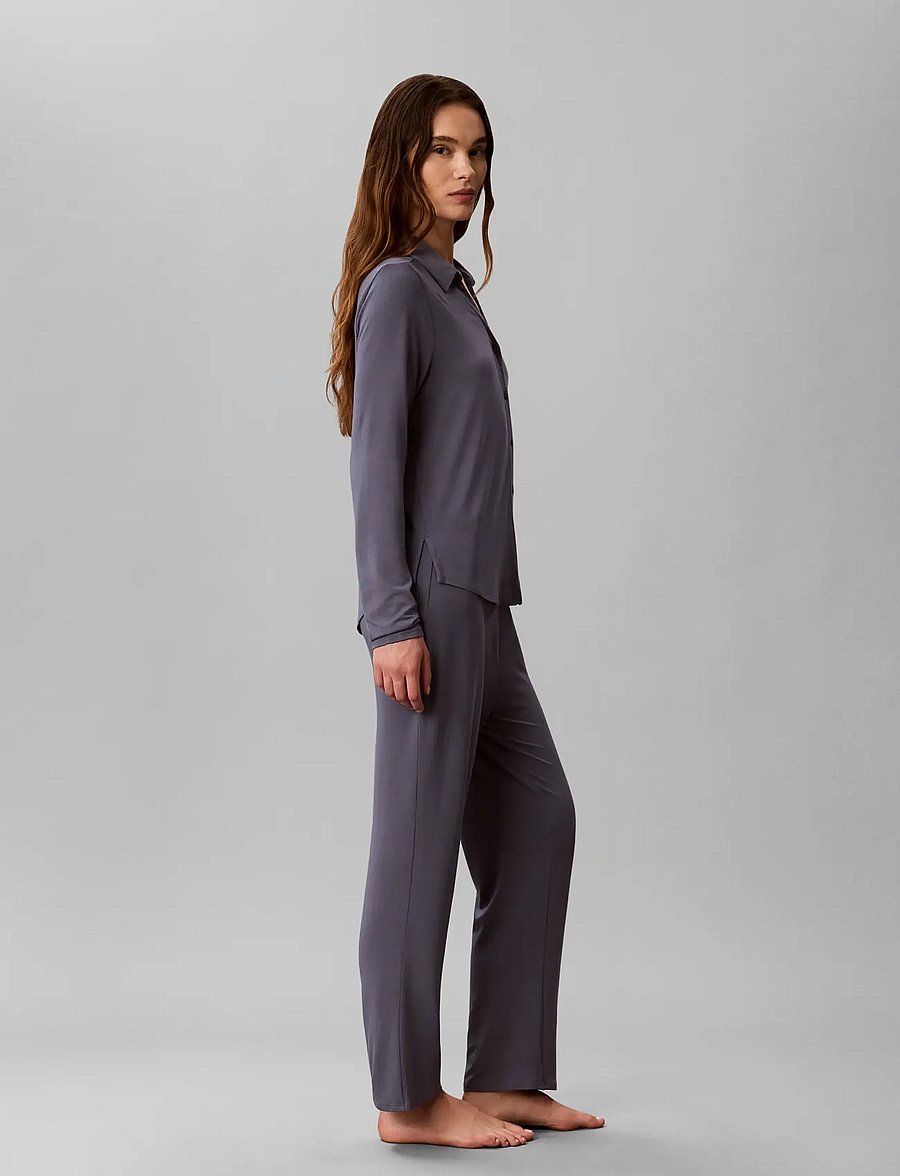 Calvin Klein - LS SHIRT SET - pidžaamad - grisaille - 4