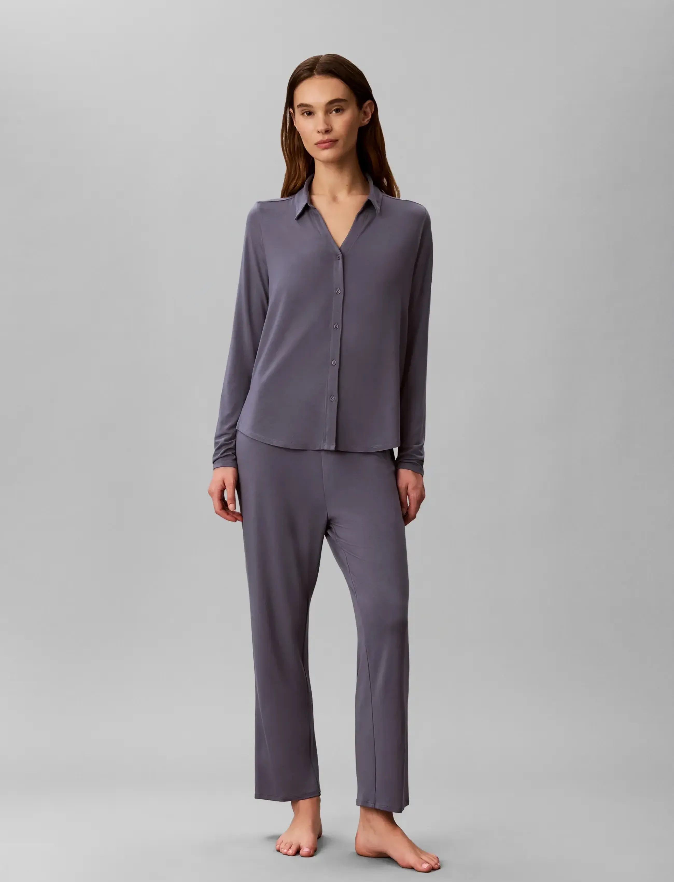 Calvin Klein - LS SHIRT SET - pidžaamad - grisaille - 5