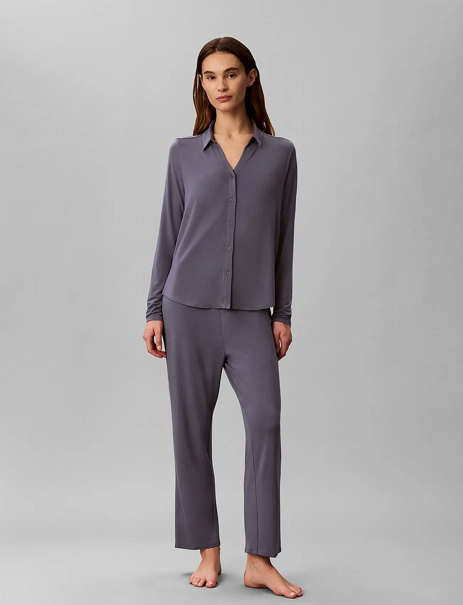 Calvin Klein - LS SHIRT SET - pidžaamad - grisaille - 5