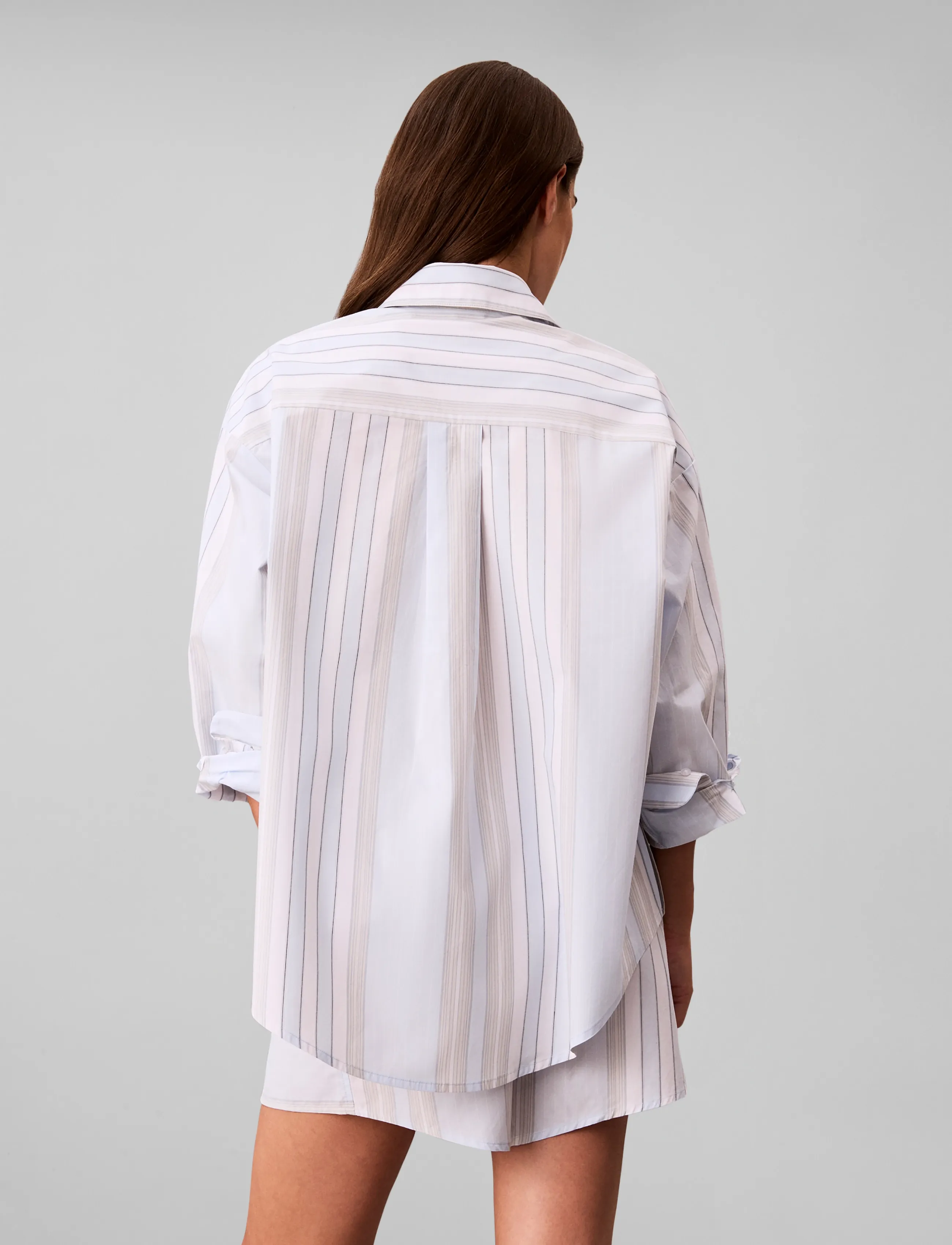 Calvin Klein - LS BUTTON DOWN - SCRIPT LOGO - 21632 crest stripe+ice castle - 2