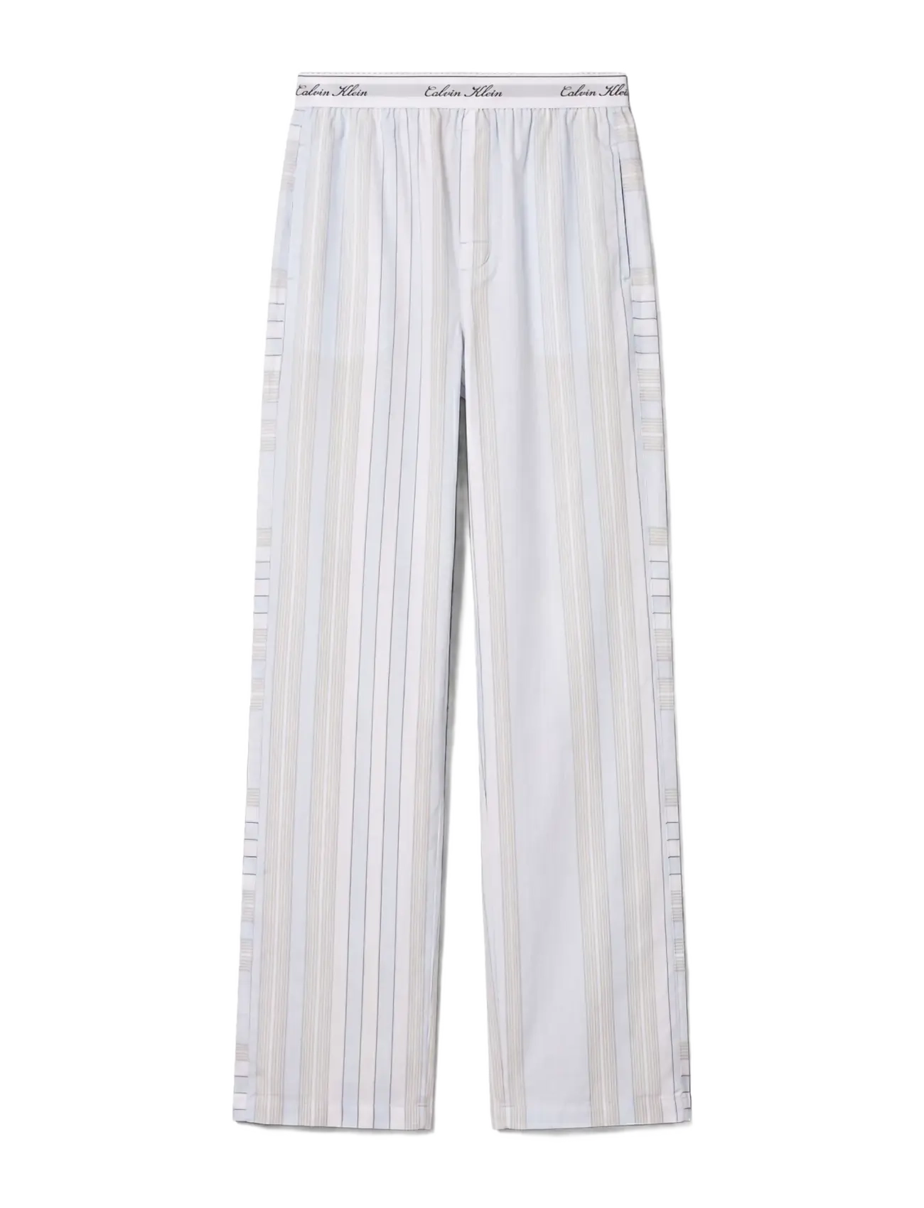 Calvin Klein PANT- SCRIPT WB - Pyjamasbyxor - 21632 CREST STRIPE+ICE CASTLE / blue